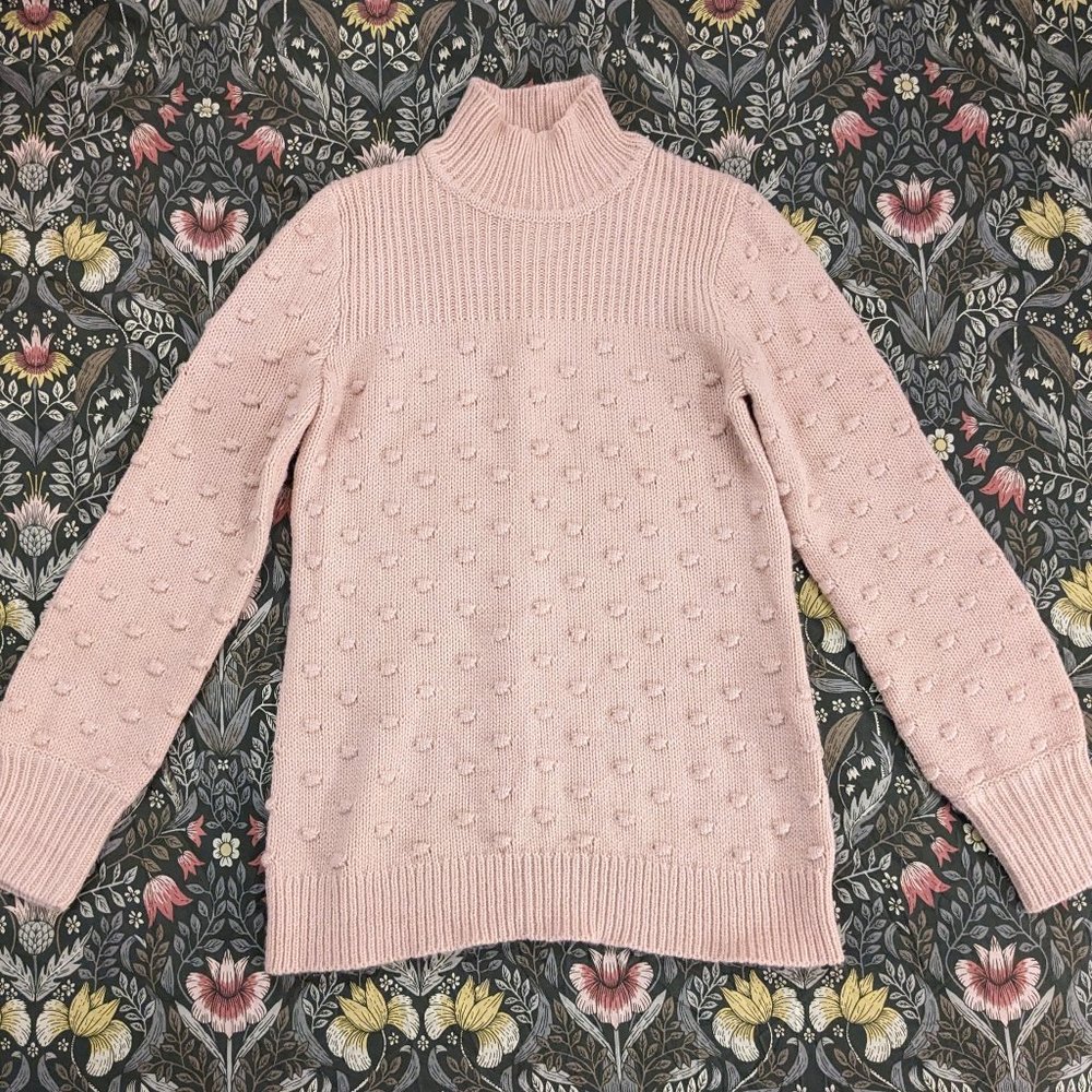 Calvin Klein Turtleneck Sweater with Dot Stitch